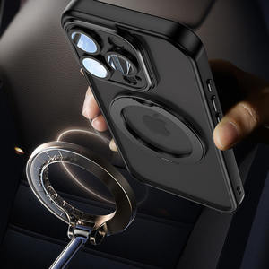 ขาตั้งหมุนได้360 ° พร้อมเคสป้องกันเลนส์กล้องโทรศัพท์สำหรับ <span class=keywords><strong>iPhone</strong></span> 11 <span class=keywords><strong>12</strong></span> 13 14 15 16 PRO MAX กรอบแม่เหล็ก16Pro - Product Image 4