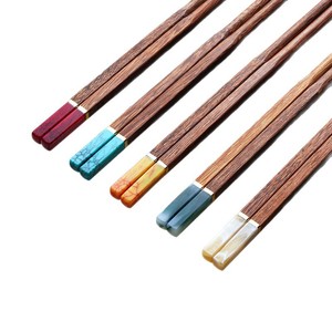 Jade Wooden Chopsticks Round Solid Color For Couples Families Individuals - Product Image 2