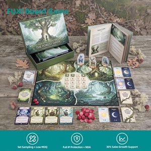 FUXI the Forest Oath Carrom Board & Jeu de société coopératif en carton imprimé couleur, jeu familial éducatif et d'aventure - Product Image 1
