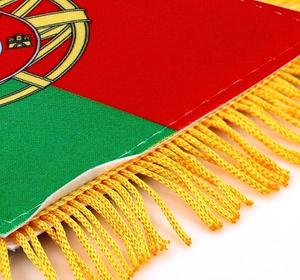 Bandera de <span class=keywords><strong>Portugal</strong></span> para Colgar en el Coche, 4x6 Pulgadas, Poliéster con Borla Dorada, Resistente a la Decoloración, para Interior de Vehículos y Decoración Festiva - Product Image 2