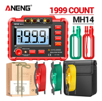 Alat Uji Tahanan Tanah Megohmmeter, Voltmeter, dan Detektor Ohm dengan Resolusi 0.01-1, Material ABS