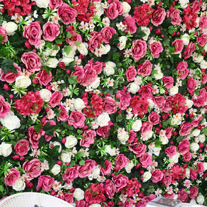 Toile de fond florale en soie Décoration murale florale facile à installer Intérieur/extérieur <span class=keywords><strong>Livraison</strong></span> rapide pour Noël Pâques Mariage Rose Fleurs murales - Product Image 6