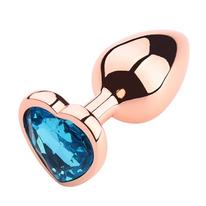 Plug Anale a Forma di Cuore in Metallo Oro Rosa per Uomini e Donne, Accessorio SM, Dilatatore per Adulti - Product Image 5