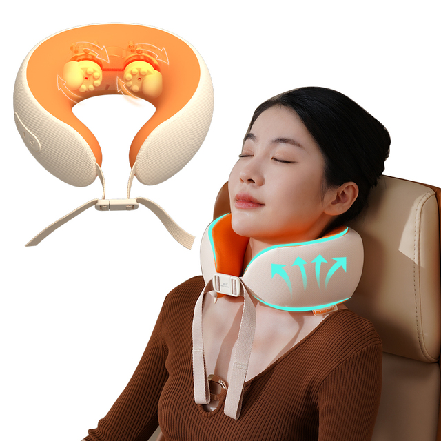 OEM Smart Neck Pain Relief Electronic Massage Pillow Shiatsu Deep Kneading Heated Shoulder Neck Massager