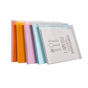 Sobres con cremallera A5 para archivador de documentos, bolsas impermeables de PP, Color blanco, bolsillos de oficina - Product Image 1
