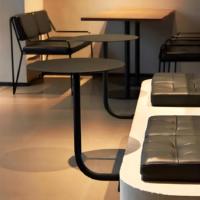 Table d'appoint murale minimaliste en fer noir KD, gain de place, stable, table basse pour chambre et appartement