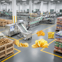 Ligne de production de chips de pommes de terre, ligne de fabrication de chips de pommes de terre frites