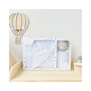 Produit chaud pour bébé Ensemble de literie pour bébé de qualité supérieure Couverture pour bébé à pois en polaire Micro <span class=keywords><strong>Minky</strong></span> pour nouveau-nés - Product Image 3