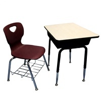 Ensemble de chaise et table d'école réglables modernes pour étudiants, en métal, pour salle de classe