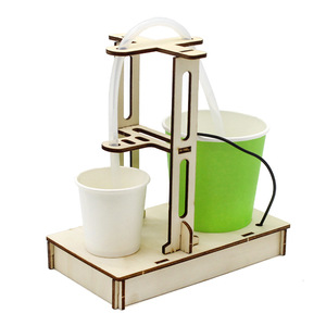 Dispensador de agua automático de madera, modelo de kit de bricolaje, juguete de experimento científico para niños, educación STEM, aprendizaje de 7 a 9 años - Product Image 3