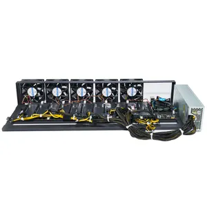 B250 12gpu Graphics Rack Mount Rig Rack Mount Computer Server Case With 5 Cooling Fans