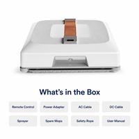 Robot de nettoyage de vitres extérieur électrique pour voiture/camping-car, 10 modes intelligents, télécommande 2.4G, moteur BLDC 29000 tr/min, contrôle par application