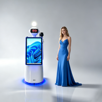 Robot Foto AI Popeye Terbaru, Layar HD 32 Inci, 360 °   Stasiun Selfie Mobile Berputar, Photo Booth Interaktif Langsung dari Pabrik