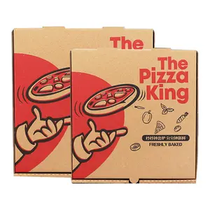 Giá rẻ tùy chỉnh bao bì màu đen cho màu trắng Kraft bánh pizza lát đóng gói Hộp 24 inch Đồ dùng nhà bếp bán buôn 13 inch