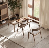 Ensemble de table à thé en bois moderne, design minimaliste, durable, respectueux de l'environnement, pour le salon, utilisation domestique