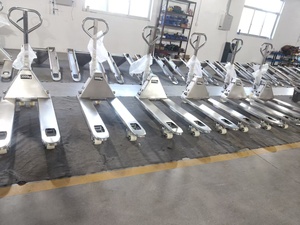 Chariot à palettes manuel CJLIFT 2500 kg, pompe <span class=keywords><strong>BF</strong></span>, acier inoxydable 304, roues en nylon PU - Product Image 3