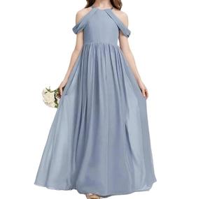 blue dress for baby girl Red Junior Bridesmaid Dresses,Long Junior Bridesmaid Dress,JB00015, J4 / Royal Blue main image 0