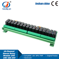 Module de relais noir Huaqingjun DC24V 16A G5RL-1-E 16 canaux SPDT pour petits moteurs