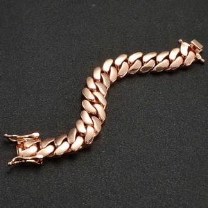 <span class=keywords><strong>Bracciale</strong></span> a catena cubana NUOYA personalizzato 12/15/19mm placcato <span class=keywords><strong>oro</strong></span> <span class=keywords><strong>rosa</strong></span>, regalo unisex per rapper, uomo e donna - Product Image 2