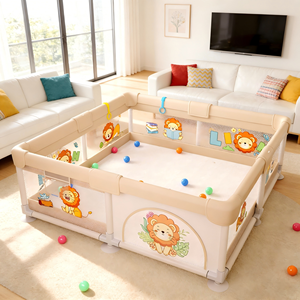 Cercado Colorido para Crianças com Barreiras de Segurança, Tamanho Personalizado, Para Bebês e Crianças Pequenas, Uso Interno e Externo - Product Image 2