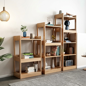Étagère de rangement en bois avec étagères pour l'organisation de la maison et du bureau - Product Image 1