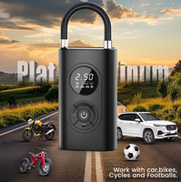 HF213 Nouveau compresseur d'air de gonflage de pneu portable avec batterie Écran numérique Lumière LED d'urgence pour le gonflage des pneus