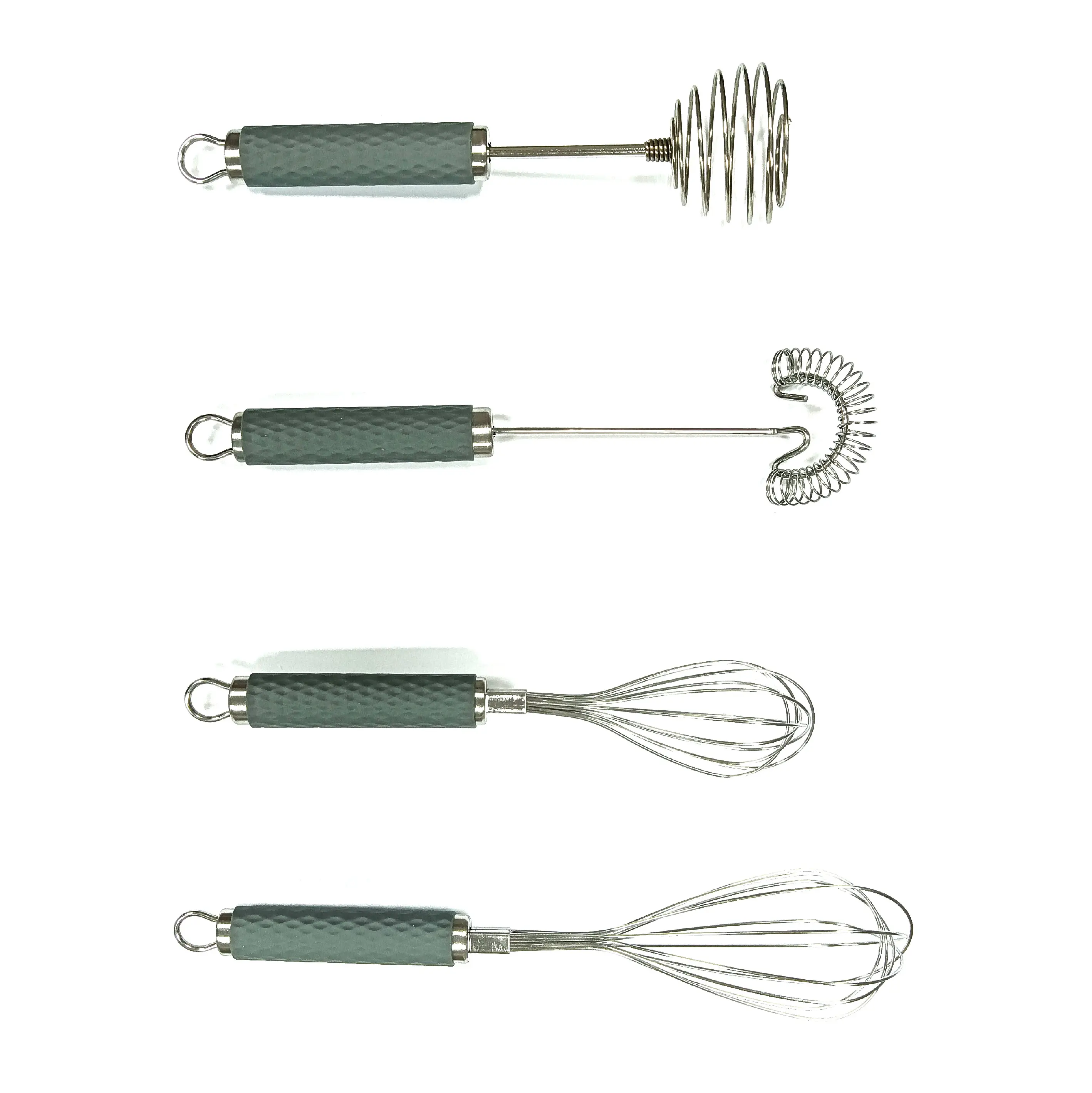 Wholesale Kitchen Accessories Stainless Steel Spring Whisk Kitchen Manual Egg Beater
