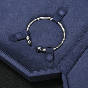 Caja de Joyería de Terciopelo FANXI con Botón para Joyas de Perlas, Estuche para Collares con Dos Puertas, Caja de Joyería con Logotipo Personalizable - Product Image 2