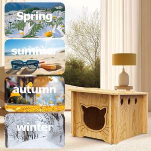 Pinède <span class=keywords><strong>Chat</strong></span> Maison Résistant Aux Intempéries En Bois Lapin <span class=keywords><strong>Chat</strong></span> Hutch Extérieur Pet Cage <span class=keywords><strong>Abri</strong></span> Feral Cat House - Product Image 5