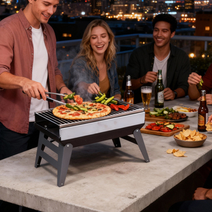 Folding Outdoor Barbecue <strong>Charcoal</strong> <strong>Grill</strong> Portable BBQ <strong>Grill</strong> Lightweight <strong>Grill</strong> For Camping Picnics Garden Beach Party - Product Image 5