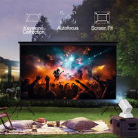 Mini projecteur portable 4K Smart Home Cinéma 120 pouces 720P Batterie 4000mAh WiFi Mobile Projecteur à écran partagé 4K