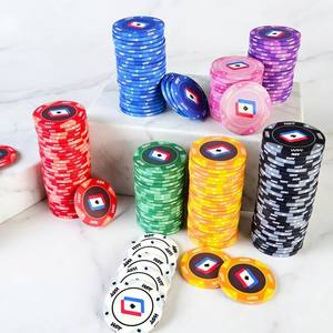 Jetons de poker en céramique WPT 10g, jetons de casino professionnels personnalisés 39mm 43mm, pièces de jeu en gros pour clubs de jeu - Product Image 1