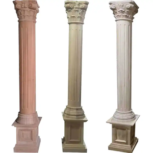 Thiết kế hiện đại vuông tháp đền cột rắn Roman cột đá Granite với cơ sở đúc sẵn hàng rào đá trụ cột - Product Image 1