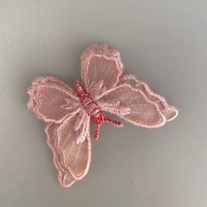 Bordado Applique Garment Patches Patch Forma Borboleta em Organza Garment Bordado - Product Image 2