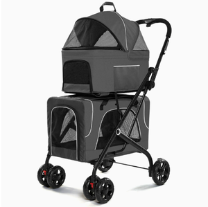 <span class=keywords><strong>Poussette</strong></span> pour animaux de compagnie JXB New Innovation multifonctionnelle portable 3-en-1 avec panier amovible approuvé par les compagnies aériennes - Product Image 1