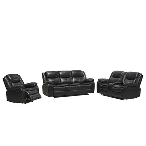 Living room furniture reclining sofa in leather