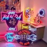 Letrero de luz de neón LED impreso UV personalizado, decoración de tienda con logotipo de empresa con diseño personalizado, letrero de neón con logotipo LED iluminado personalizado
