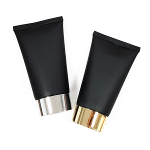 150ml Matte Black Soft Tube Empty Cosmetic Tube 150g Custom Logo Facial Cleanser Squeeze Tube Facial Scrub Soft Tube - Product Image 1
