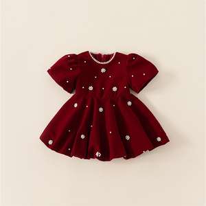 Noel çocuk sonbahar kısa kollu elbiseler çocuk moda prenses elbiseler bebek kız balo kıyafetleri - Product Image 1