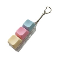Porte-clés jouet de décompression pour clavier mécanique, testeur 3 touches, en plastique PC, transfrontalier