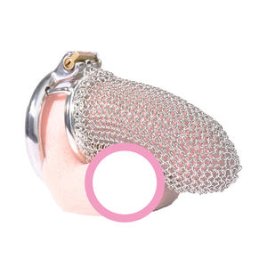 Filet en forme de cotte de mailles verrouillage du pénis produits de sexe pour adultes <span class=keywords><strong>cage</strong></span> de chasteté - Product Image 2