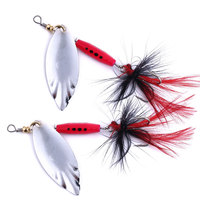 Leurre de pêche HENGJIA 7cm 8.4g, cuillère de pêche, leurre nageur, Isca, leurre artificiel pour truite, cuillères métalliques à paillettes, leurre de pêche