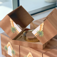 Ramadan Maßgefertigte Doppeltürige Magnetische Datteln-Süßigkeiten-Nüsse Geschenkbox Verpackung Klare Plastik Luxus Schokoladen-Dessert-Gebäckbox