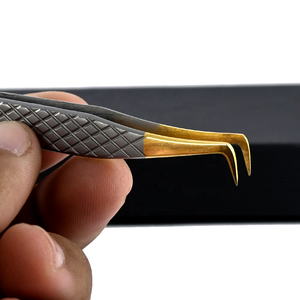 แหนบต่อขนตา,แหนบต่อขนตาสแตนเลส90องศาจากรัสเซียพร้อมปลายแหลม - Product Image 3