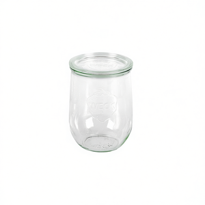 Weck Tulip Jars 1/2 Liter Mold Shape Set of 4 with Rubber <b>Rings</b> and <b>Clips</b> - Product Image 2