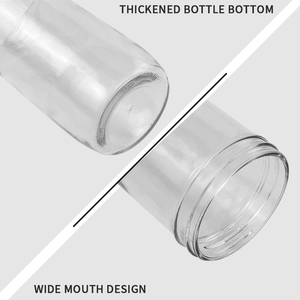 24oz bocca larga muratore barattolo di vetro riutilizzabile Boba tazze da tè con coperchi e cannucce in Silicone per tazze di caffè freddo - Product Image 6