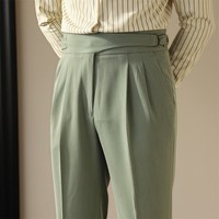 Pantalon décontracté à jambe droite de style rétro britannique mature pour homme MCP201, pantalon formel de cérémonie
