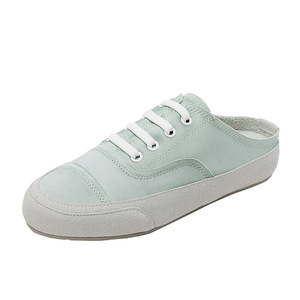 Chaussures en satin à bout rond, style espagnol décontracté, chaussures à plateforme à talon unique et à enfiler pour femmes - Product Image 4
