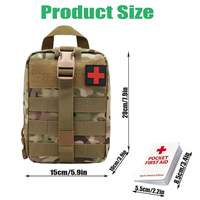 Pochette tactique EMT Molle détachable, trousse de premiers soins, sac de survie d'urgence avec guide médical pour la randonnée en plein air