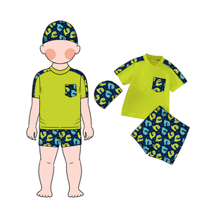<span class=keywords><strong>Maillot</strong></span> <span class=keywords><strong>de</strong></span> <span class=keywords><strong>bain</strong></span> pour bébé garçon Little Glow Kid en gros avec bonnet <span class=keywords><strong>de</strong></span> <span class=keywords><strong>bain</strong></span> inclus, en tissu résistant à la décoloration et durable, idéal pour l'apprentissage <span class=keywords><strong>de</strong></span> la natation des enfants - Product Image 3